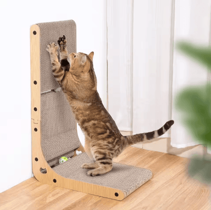 PurrGuard L Shape Cat Scratcher for Indoor Cats with Furniture Protection Design