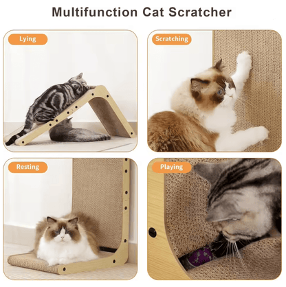 PurrGuard L Shape Cat Scratcher For Indoor Cats With Furniture Protection Design 3