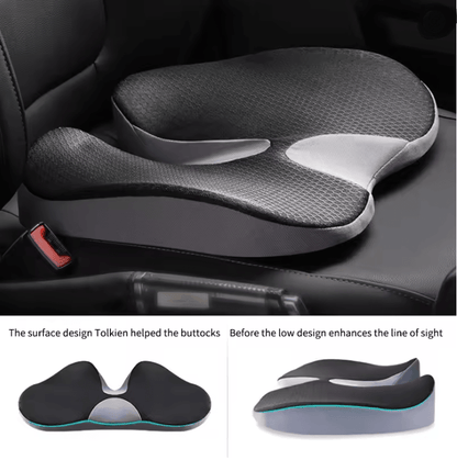 OrthoEase Memory Foam Seat Cushion for Tailbone and Sciatica Pain Relief