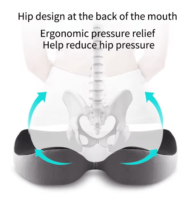 OrthoEase Memory Foam Seat Cushion For Tailbone And Sciatica Pain Relief 2