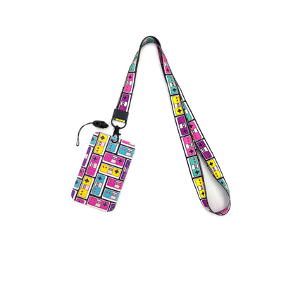 Gamer Lanyard, Card Holder Neck Strap, ID Badge Holder, Retractable Keychain, Phone Straps, Cool Accessories and Gifts