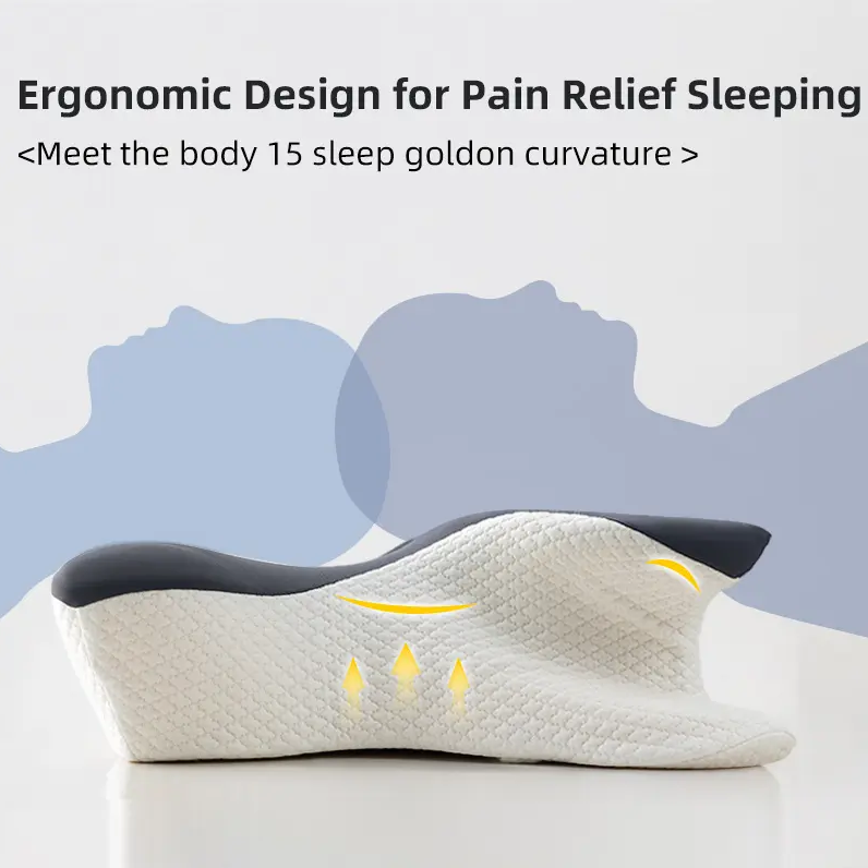 Slow Rebound Memory Foam Pillow, Butterfly Shape Pillow Neck Protection, Cervical Orthopedic Neck Foam for Health Care