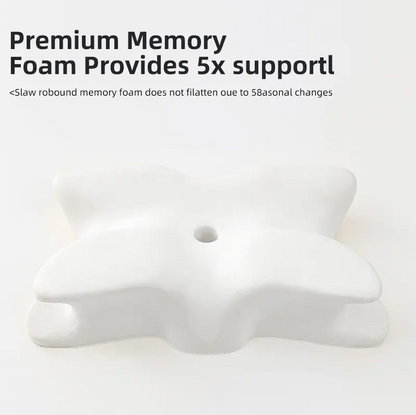 Slow Rebound Memory Foam Pillow, Butterfly Shape Pillow Neck Protection, Cervical Orthopedic Neck Foam for Health Care