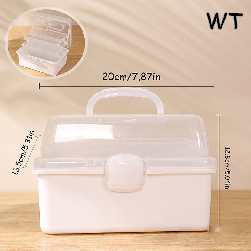 Children's Hair Accessories Organizer with Handles, Foldable Storage Box, Portable Medicine Cabinet, Cute Jewelry Case
