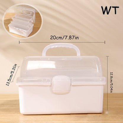 Children's Hair Accessories Organizer with Handles, Foldable Storage Box, Portable Medicine Cabinet, Cute Jewelry Case