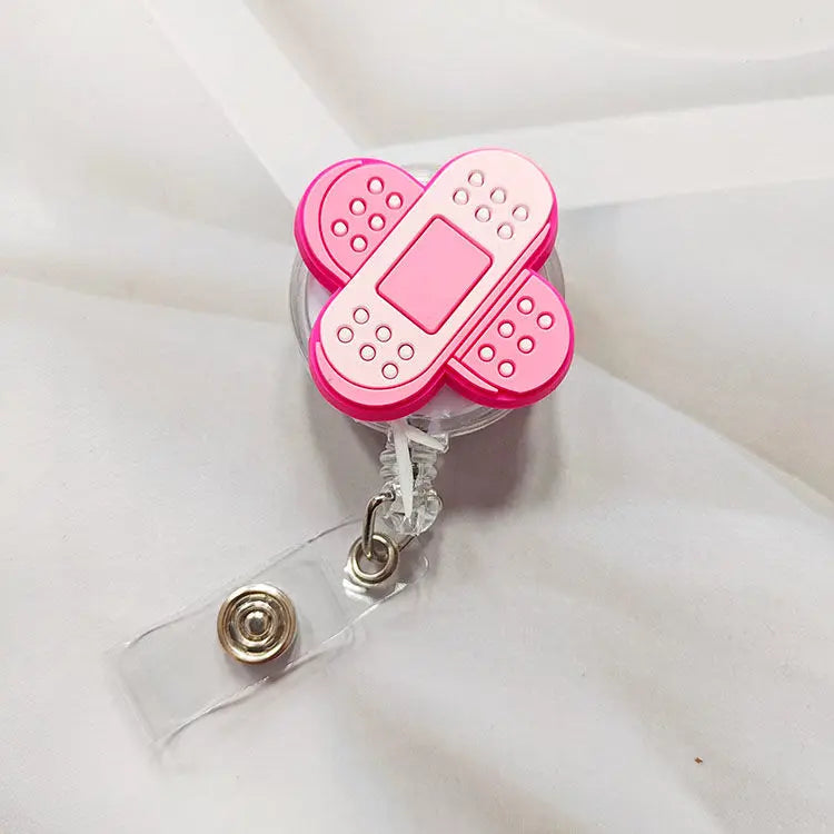 Creative Cartoon Nurse ID Badge Clip Retractable Reel Easy Pull Clip Set For Medical Professionals  6
