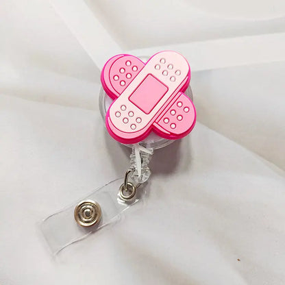 Creative Cartoon Nurse ID Badge Clip Retractable Reel Easy Pull Clip Set For Medical Professionals  6