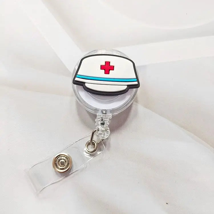 Creative Cartoon Nurse ID Badge Clip Retractable Reel Easy Pull Clip Set For Medical Professionals  15