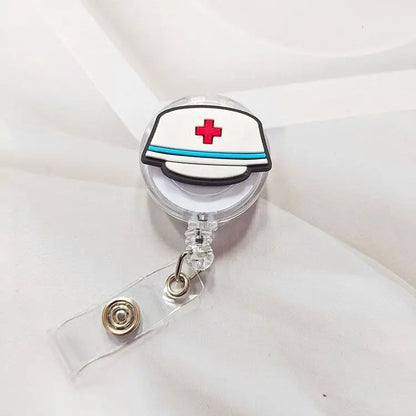 Creative Cartoon Nurse ID Badge Clip Retractable Reel Easy Pull Clip Set For Medical Professionals  15