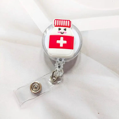 Creative Cartoon Nurse ID Badge Clip Retractable Reel Easy Pull Clip Set For Medical Professionals  17