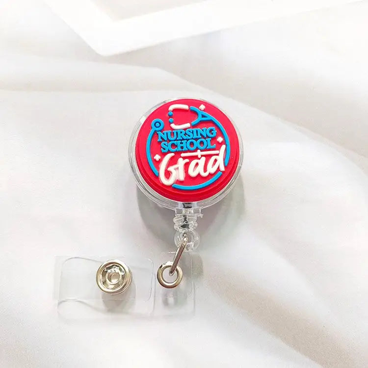 Creative Cartoon Nurse ID Badge Clip Retractable Reel Easy Pull Clip Set For Medical Professionals  19