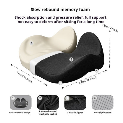 Breathable Seat Pad For Office Chair Thickened Memory Foam Cushion Relieve Back Pain And Hemorrhoid 3