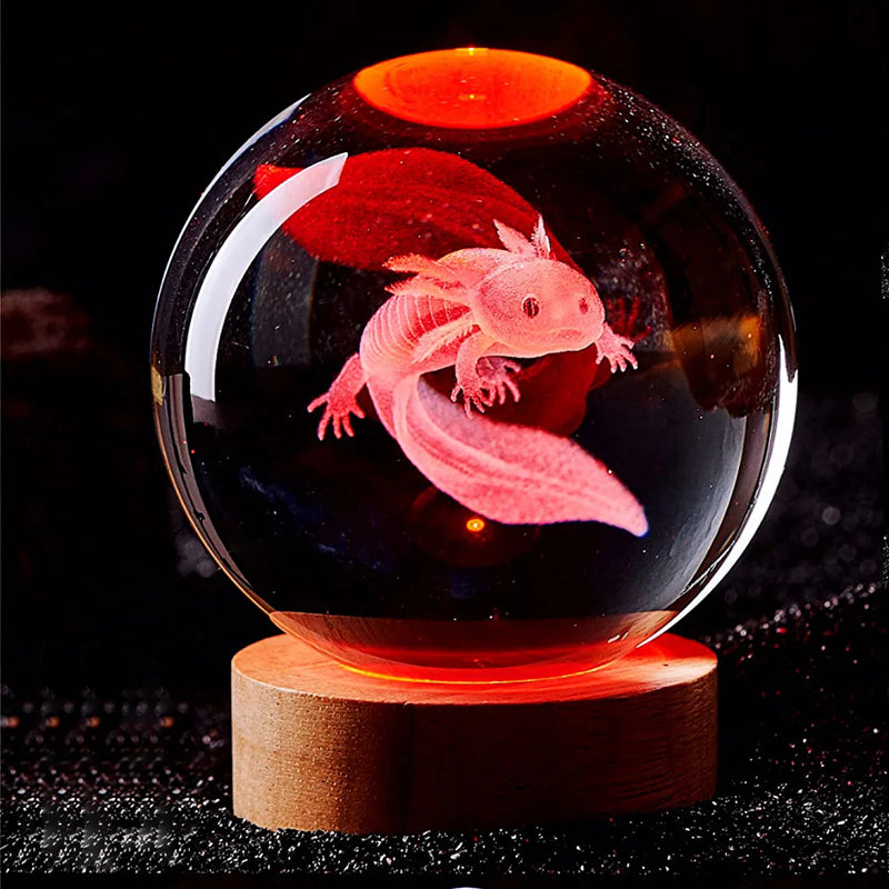 Personalized Laser Engraved Crystal Ball, Coloured Night Light, Unique Gift for Wife, Girlfriend, Home Decoration