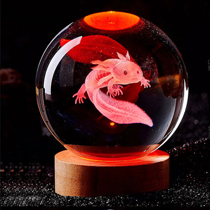 Personalized Laser Engraved Crystal Ball, Coloured Night Light, Unique Gift for Wife, Girlfriend, Home Decoration