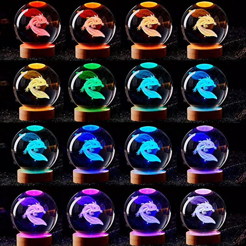 Personalized Laser Engraved Crystal Ball Coloured Night Light Unique Gift For Wife Girlfriend Home  3