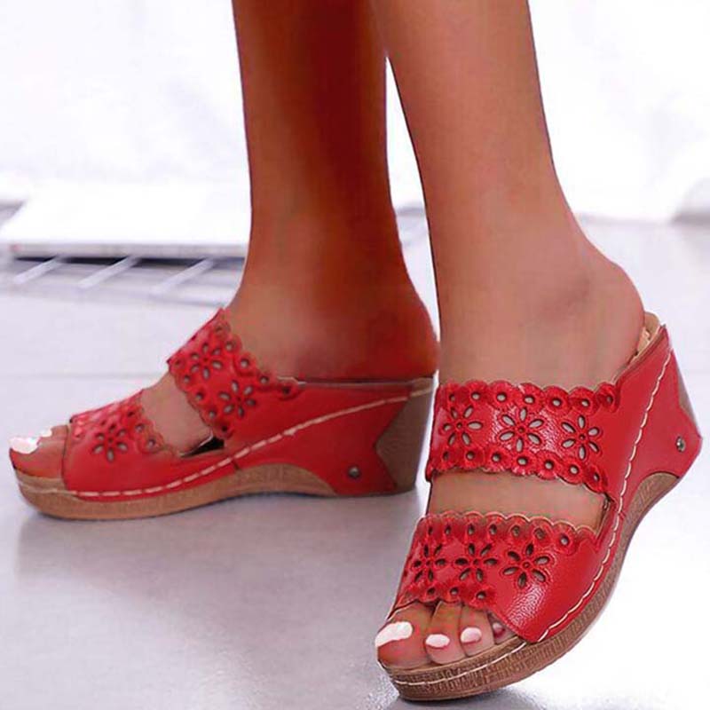 Platform Shoes Woman Summer Sandals Shoes Women Slip On Walking Shoes Wedge Womens Sandals Retro Wo 2