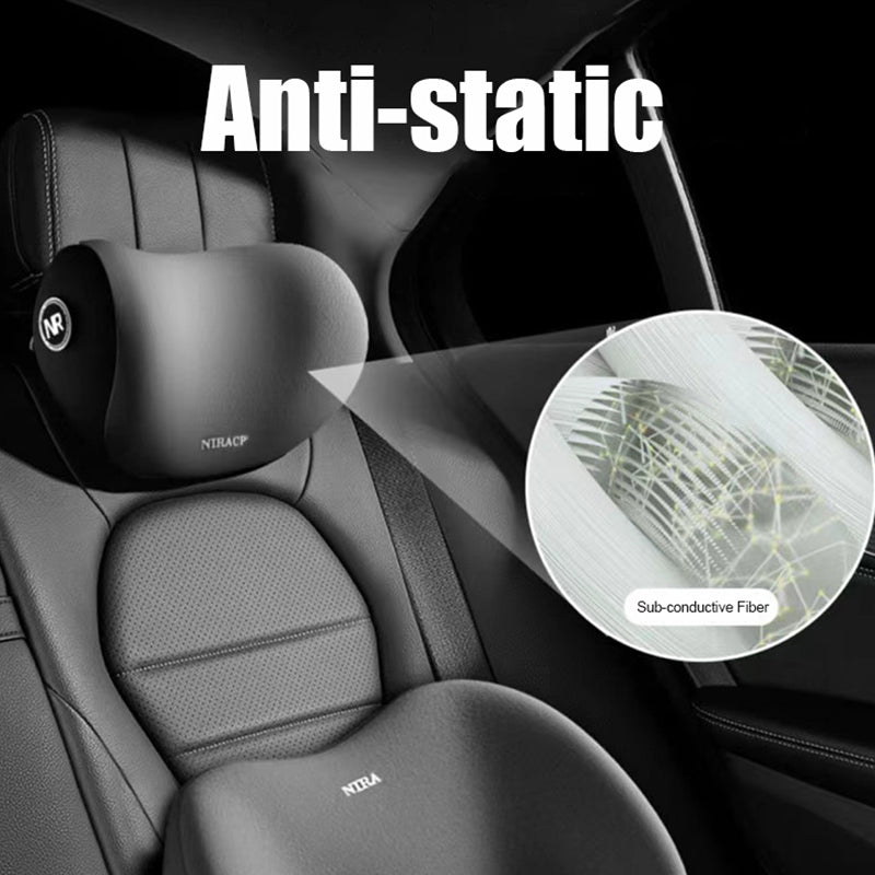 Car Neck Headrest Pillow Rest, Motocovers Head Support Car Memory, Breathable Travel Guard, Universal Car Supplies Pink