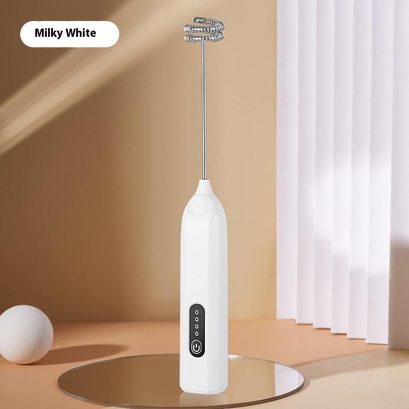 Milk Frother Coffee Foamer, Wireless Electric Whisk, Hot Chocolate Mini Mixer for Latte, Cappuccino
