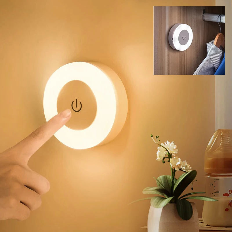 Portable USB Rechargeable LED Night Light, for Bedroom, Living Room, Home Decor Lamps and Lighting
