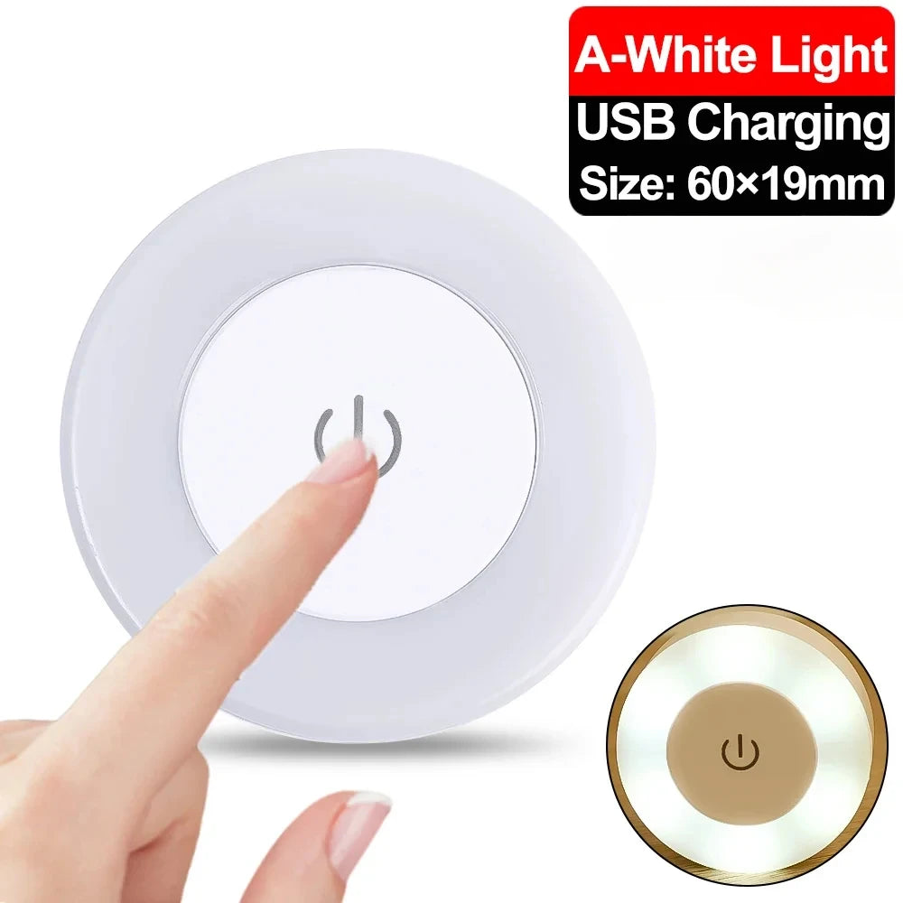 Portable USB Rechargeable LED Night Light, for Bedroom, Living Room, Home Decor Lamps and Lighting