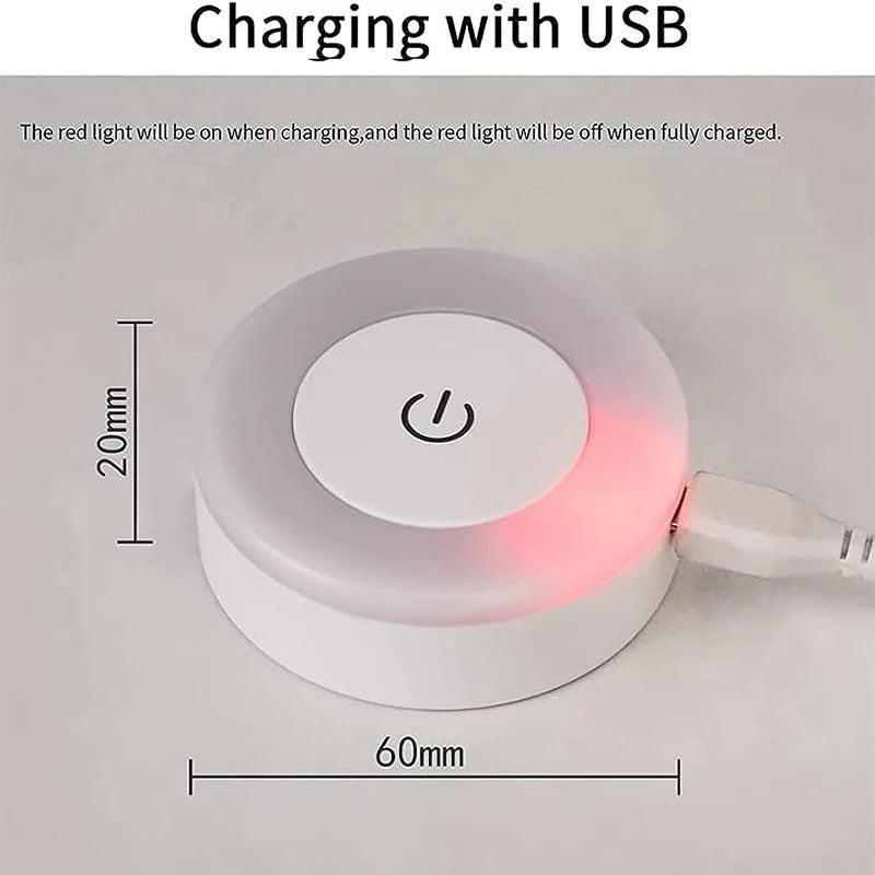 Portable USB Rechargeable LED Night Light, for Bedroom, Living Room, Home Decor Lamps and Lighting
