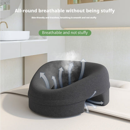 Ergonomics Lying Down Pillow Rest Support, Memory Foam Breathable Head Pillow, Pillow Body Massage Face Rest Pillow