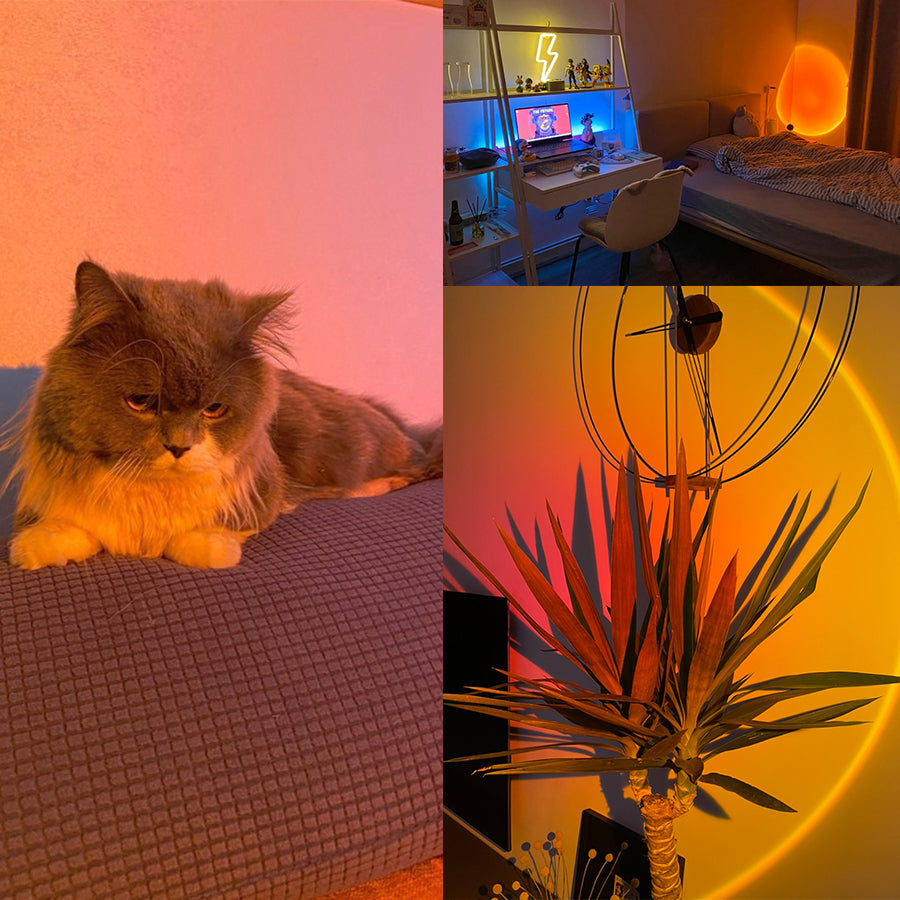 Smart Sunset Projection Lamp, with APP Remote, Night Light, for Room Decoration, Photography, Festivals