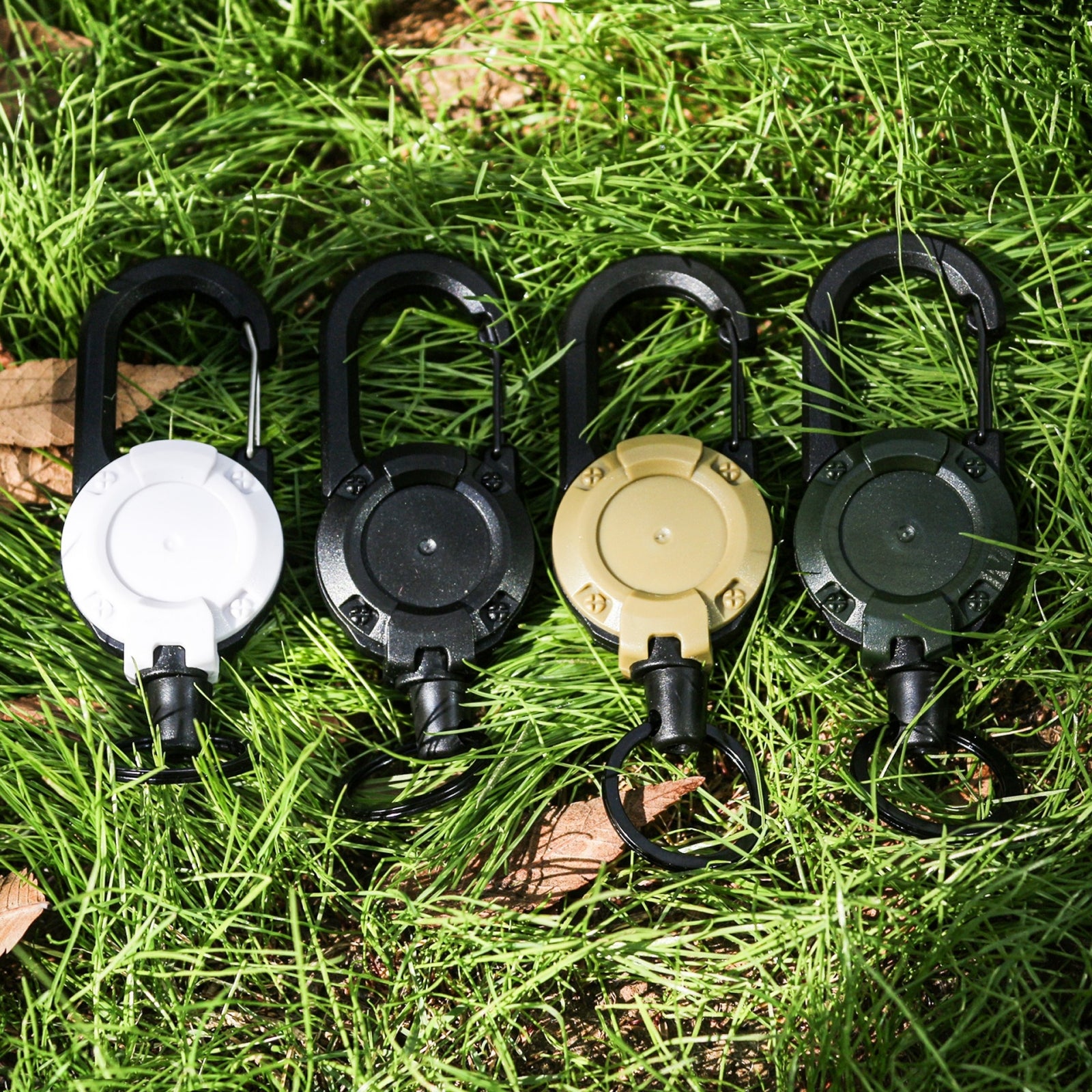 Heavy Duty Retractable Key Chain, with Steel Wire Rope, Carabiner Buckle, and Key Holder, for Outdoor and Multiple Tool