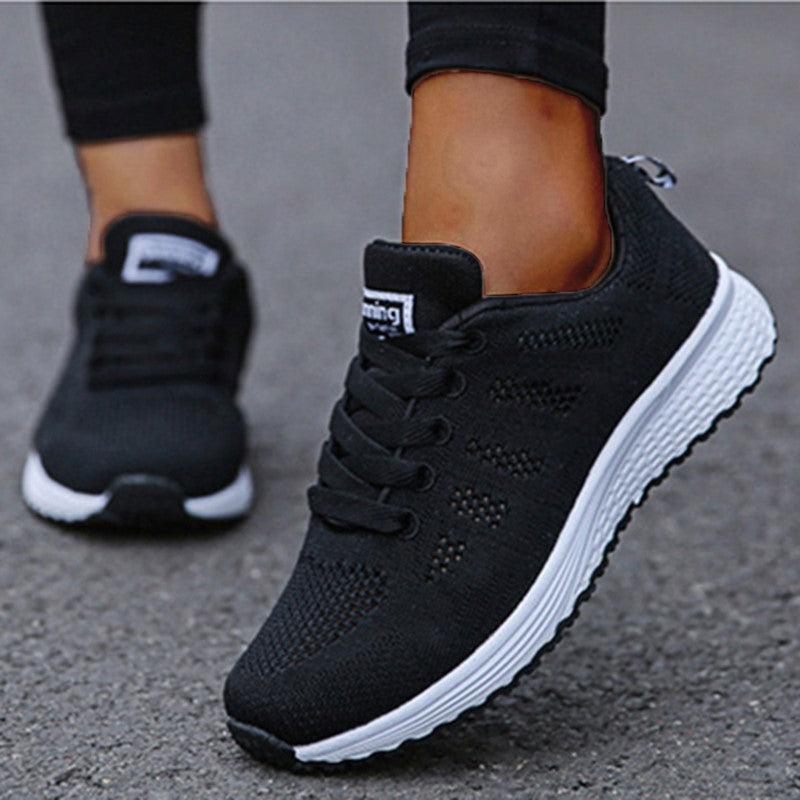Breathable Womens Sneaker Fashion Lace Up Vulcanized Shoes Tenis Feminino Sneakers 3