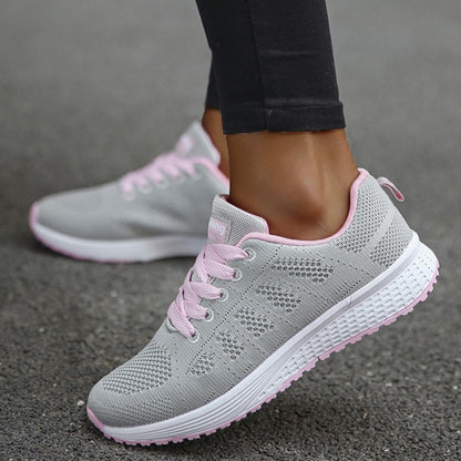 Breathable Womens Sneaker Fashion Lace Up Vulcanized Shoes Tenis Feminino Sneakers 2
