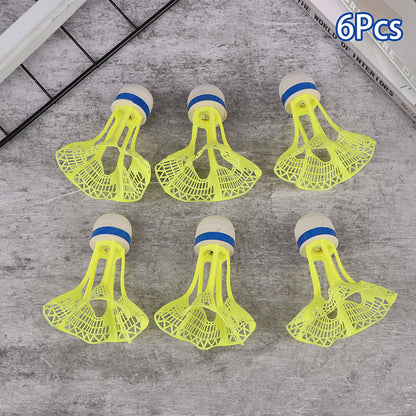 Windproof LED Night Training Balls Glow In The Dark Badminton Shuttlecocks Unbreakable Plastic Feat 1