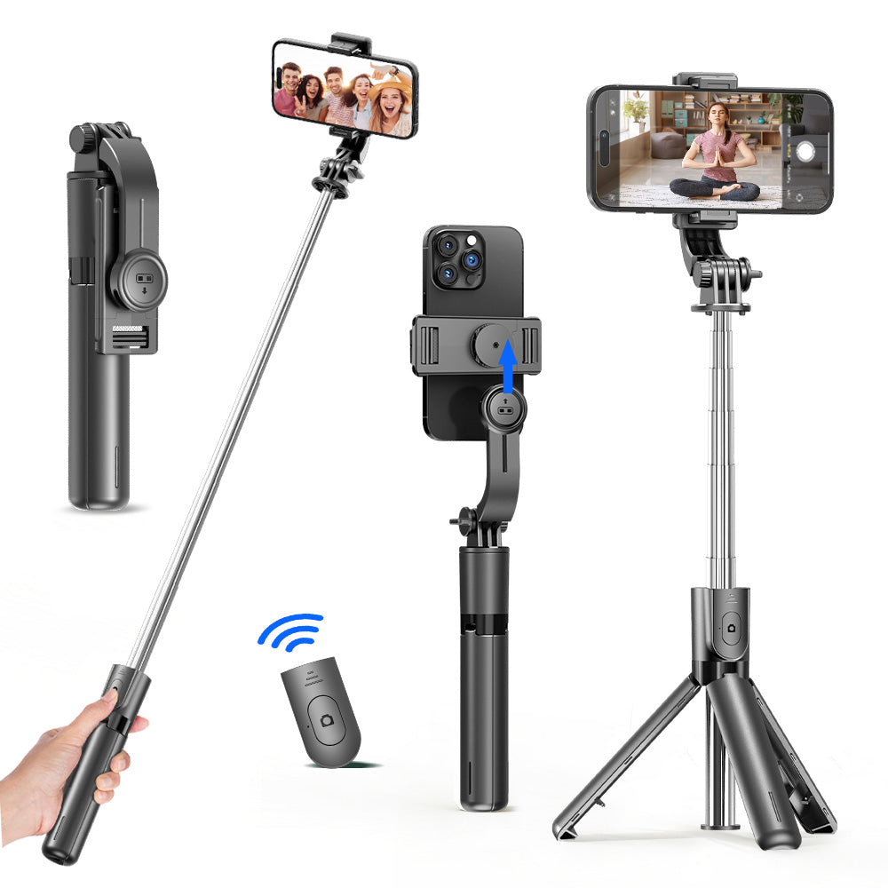 The Ultimate Selfie Stick Tripod, with Detachable Bluetooth Remote, Fill Light, 360 Rotation, and Extendable Pole