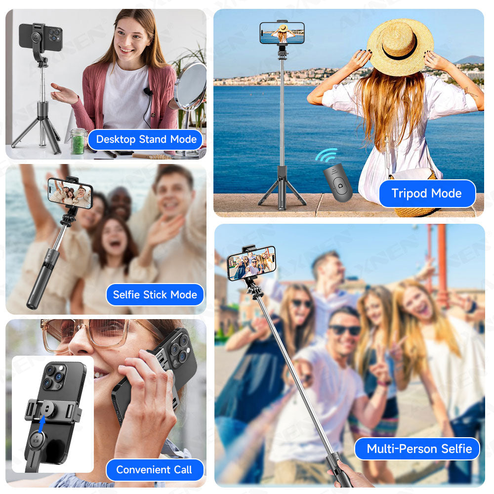 The Ultimate Selfie Stick Tripod, with Detachable Bluetooth Remote, Fill Light, 360 Rotation, and Extendable Pole