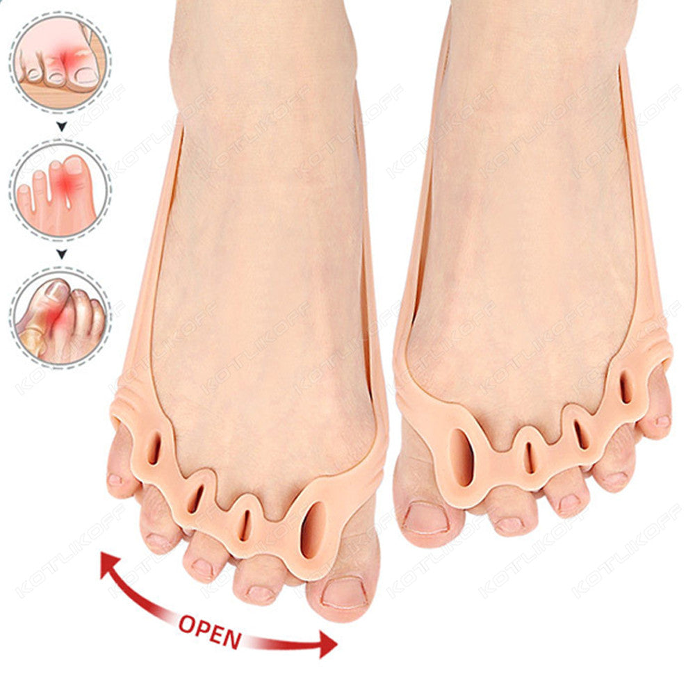 Overlapping Toe Separator 5 Holes Toe Splitter Breathable Foot Care Tools Toe Separators Straighten 1