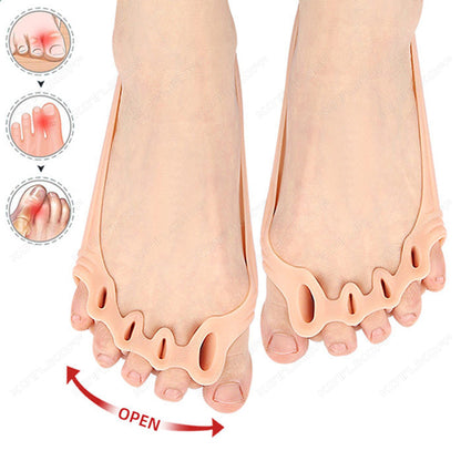 Overlapping Toe Separator 5 Holes Toe Splitter Breathable Foot Care Tools Toe Separators Straighten 1
