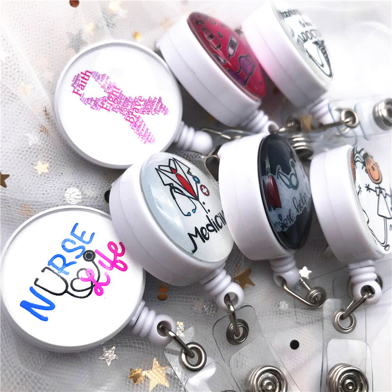 Top Quality, Cute Cartoon Badge Reel, Retractable ID Holder for Nurse, Doctor, Student