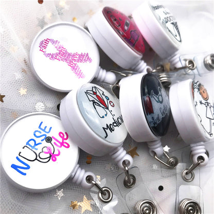 Top Quality, Cute Cartoon Badge Reel, Retractable ID Holder for Nurse, Doctor, Student