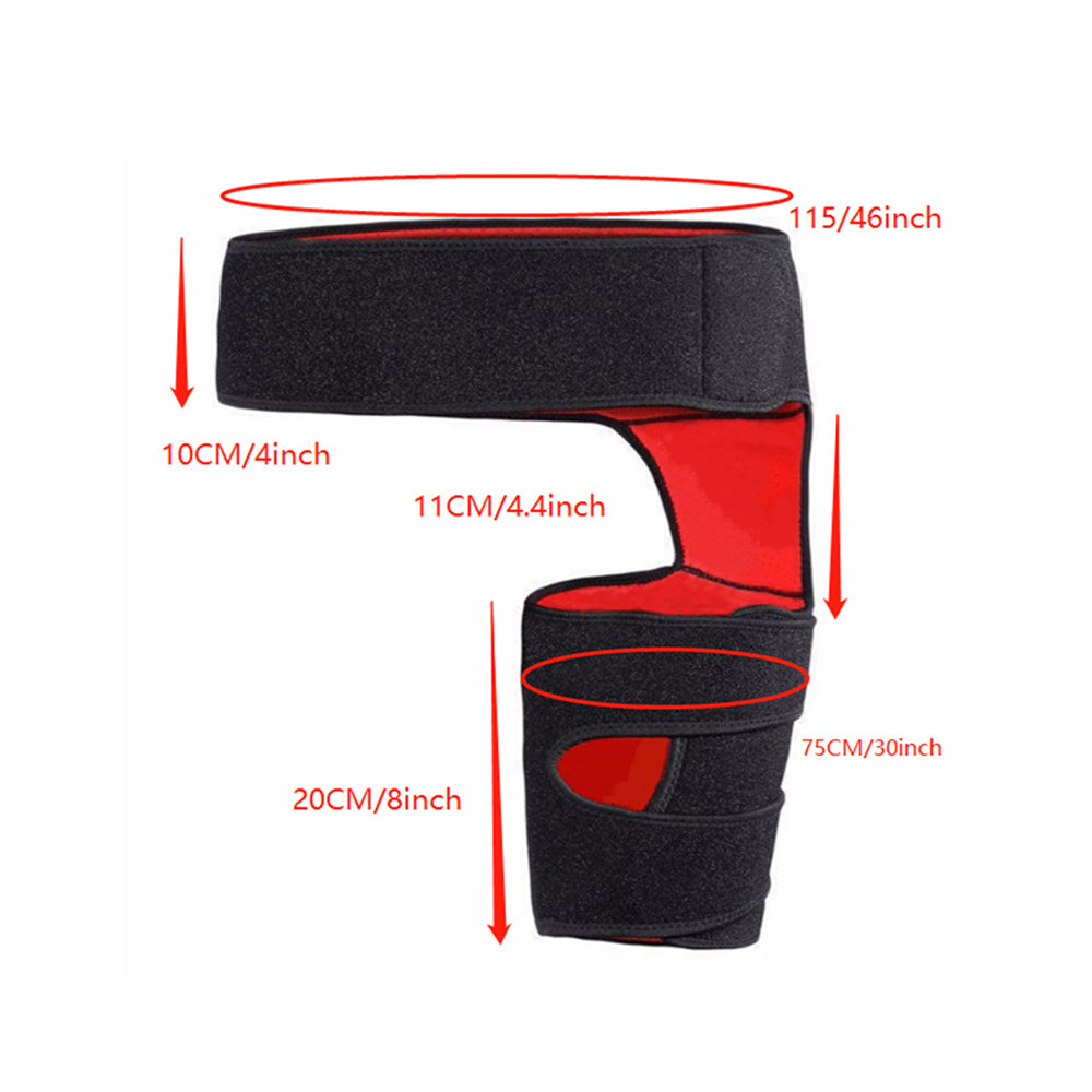 Thigh Compression Sleeve, Hip Brace Wrap for Pain Relief, Hamstring and Groin Support for Sciatica and Strains