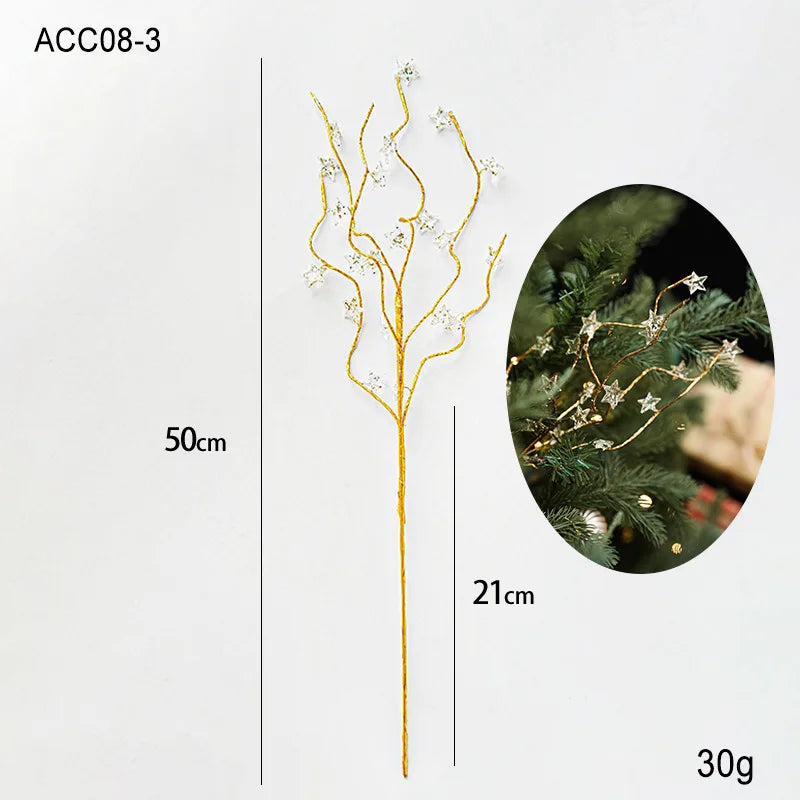 Crystal Bud Branches, DIY Crystal Flower Picks, Christmas Acrylic Beads, Wedding Party Decoration