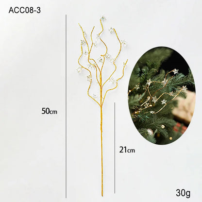 Crystal Bud Branches, DIY Crystal Flower Picks, Christmas Acrylic Beads, Wedding Party Decoration