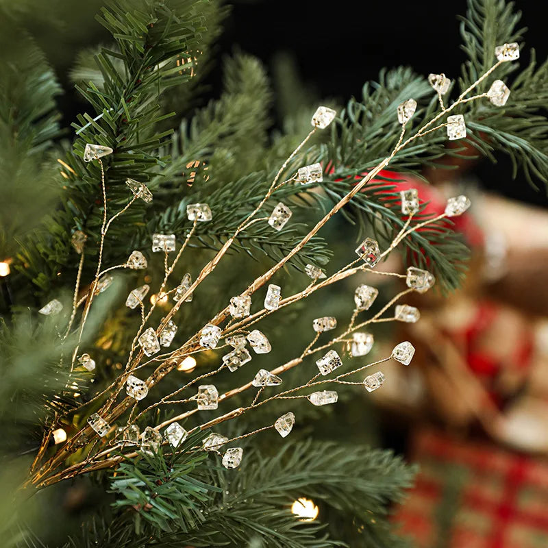 Crystal Bud Branches, DIY Crystal Flower Picks, Christmas Acrylic Beads, Wedding Party Decoration