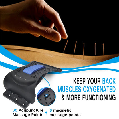 Adjustable Back Massager, Cervical Traction Device, Neck Bone Stretcher, Lower Upper Lumbar Spine Support Pillow