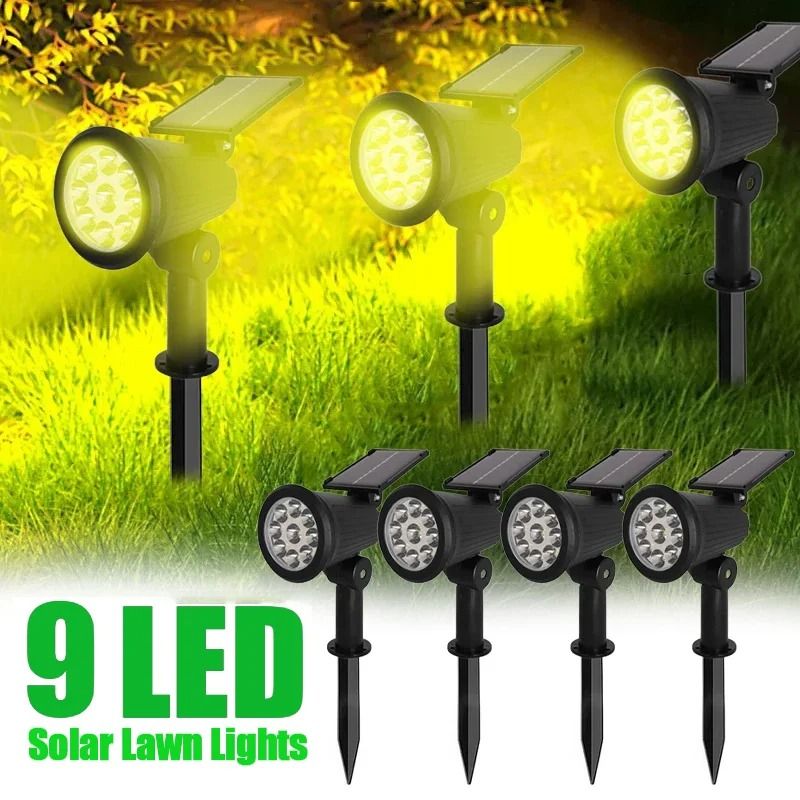 Adjustable Solar LED Spotlight for Outdoor Decor and Security