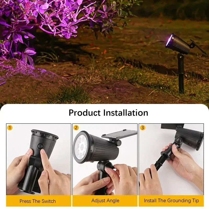 Adjustable Solar LED Spotlight For Outdoor Decor And Security 1