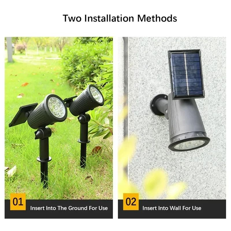 Adjustable Solar LED Spotlight For Outdoor Decor And Security 2