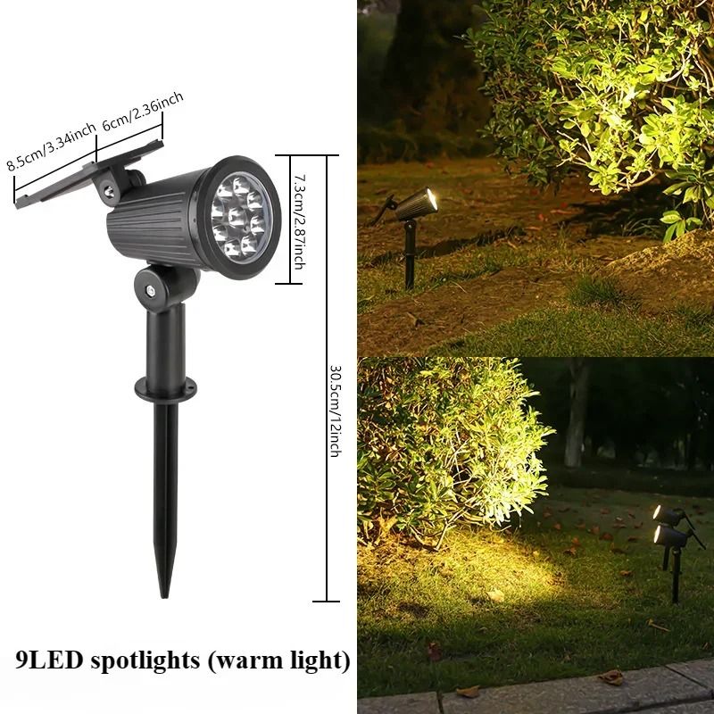Adjustable Solar LED Spotlight For Outdoor Decor And Security 7