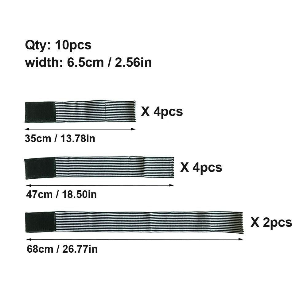 Microcurrent Conductive Silicone Electrode Pad Fixing Elastic Bands Adjustable Stretch Straps For E 1