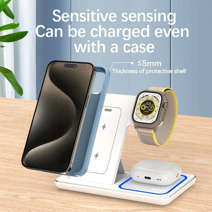 3in1 Foldable Fast Wireless Charging Station 4