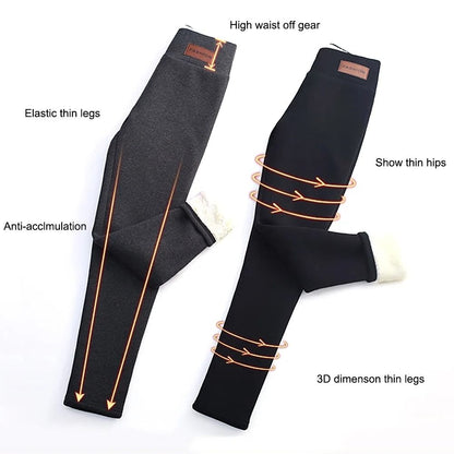 Womens Fleece Lined Thermal Leggings With High Waist Fit 5