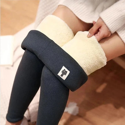 Womens Fleece Lined Thermal Leggings With High Waist Fit 7